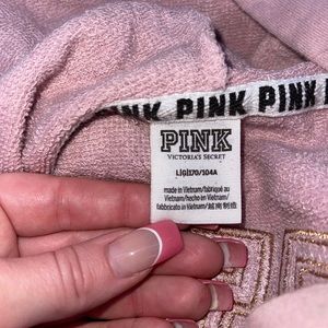 rose gold PINK zip up sweater